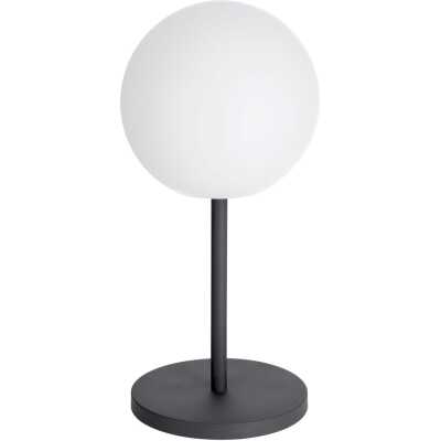 LAFORMA Dinesh bordslampa, sladdlös - svart stål och vit polyeten