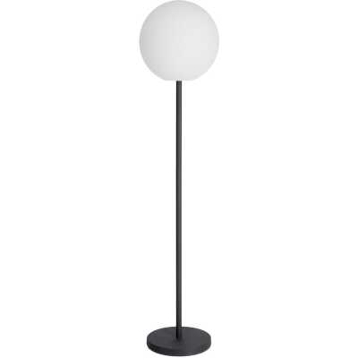 LAFORMA Dinesh golvlampa, sladdlös - svart stål och vit polyeten