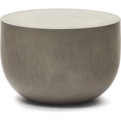 LAFORMA Garbet soffbord, för in- och utsida, rund - grå fibercement