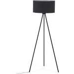 LAFORMA Ikia golvlampa - svart bomull/polyester och svart metall