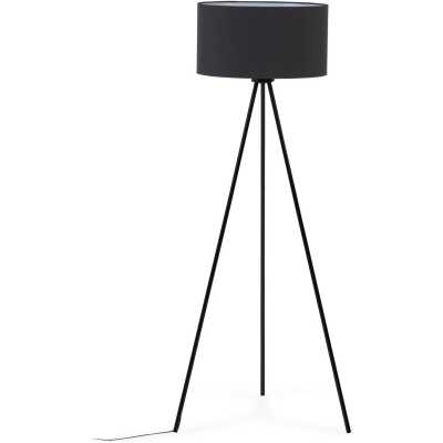 LAFORMA Ikia golvlampa - svart bomull/polyester och svart metall