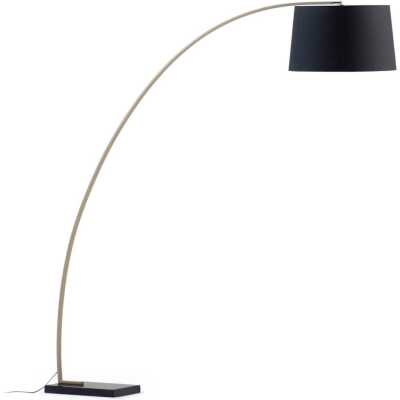 LAFORMA Juhe golvlampa - guldstål och svart tyg/marmor