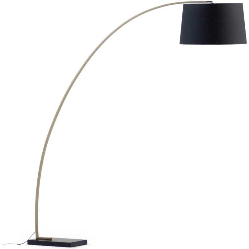LAFORMA Juhe golvlampa - guldstål och svart tyg/marmor