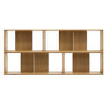 LAFORMA Litto set med 4 modulhyllor i ekfaner, 168 x 76 cm