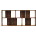 LAFORMA Litto set med 4 modulhyllor i valnötsfaner, 168 x 76 cm