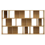LAFORMA Litto set med 9 modulhyllor i ekfaner, 202 x 114 cm