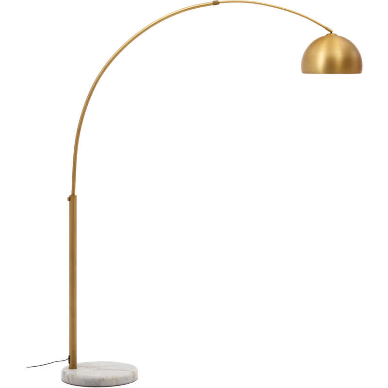 LAFORMA Madali golvlampa i metall med ytfinish i mässing och vit marmor