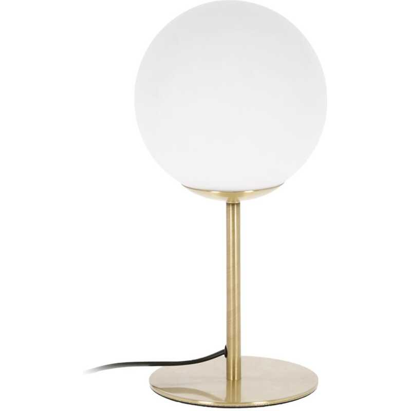 LAFORMA Mahala Bordslampa - Vitt Glas och Mässingsstål