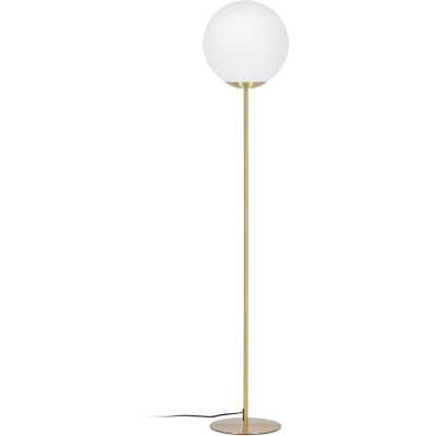LAFORMA Mahala Golvlampa - Vitt Glas och Mässingsstål