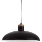 LAFORMA Margot taklampa - svart / naturmetall / trä, rund