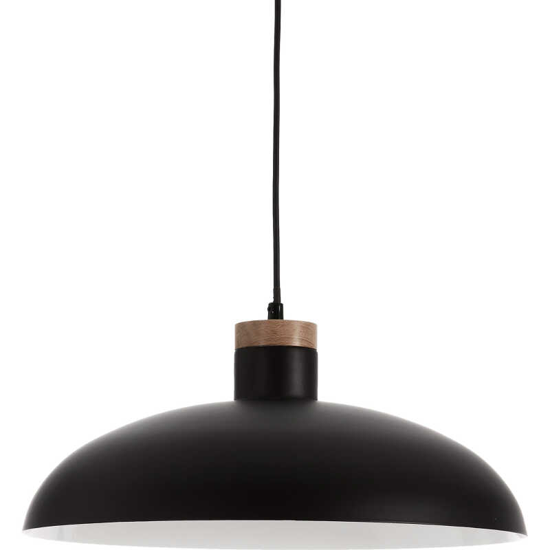 LAFORMA Margot taklampa - svart / naturmetall / trä, rund LAFORMA Margot taklampa - svart / naturmetall / trä, rund