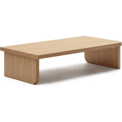 LAFORMA Oaq soffbord i ekfaner med naturlig finish, 140 x 75 cm FSC Mix Credit