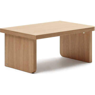 LAFORMA Oaq soffbord i ekfaner med naturlig finish, 82 x 60 cm FSC Mix Credit