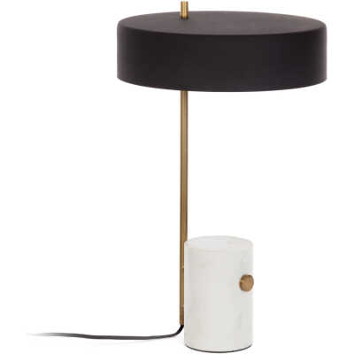 LAFORMA Phant bordslampa - vit marmor och svart metall
