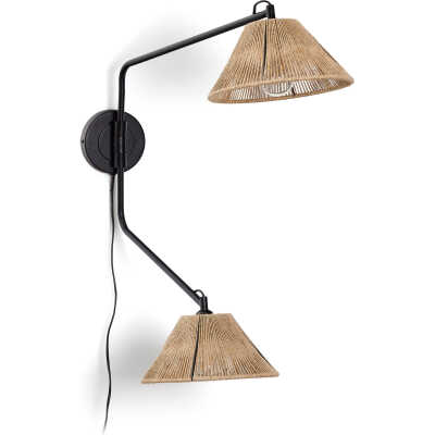 LAFORMA Pontos vägglampa - naturjute