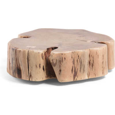LAFORMA Rikke Soffbord, Asymmetriskt, med Hjul - Massivt Akaciaträ med Naturliga Kanter