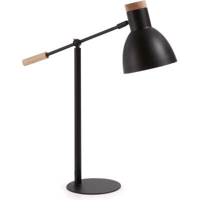 LAFORMA Scarlett bordslampa - svart / naturmetall / trä