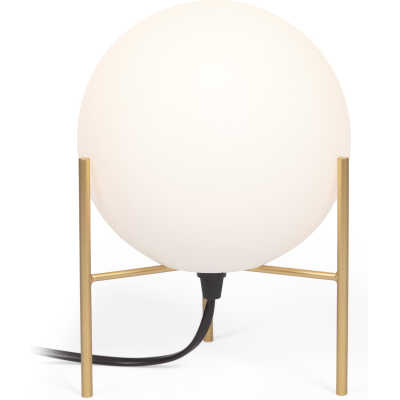 LAFORMA Seina Bordslampa, Rund - Vit Frostat Glas och Mässingsstål