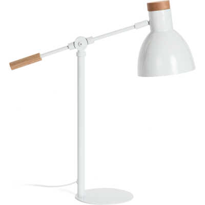 LAFORMA Tescarle bordslampa - naturligt bokträ och vitt stål