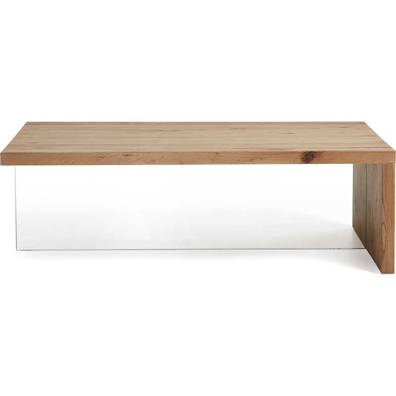 LAFORMA Tulsi soffbord, rektangulärt - naturlig ek och klart glas