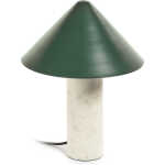 LAFORMA Valentine bordslampa - vit marmor och grön metall