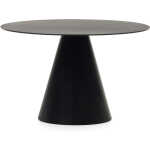 LAFORMA Wilshire matbord, runt - mattsvart glas och metall