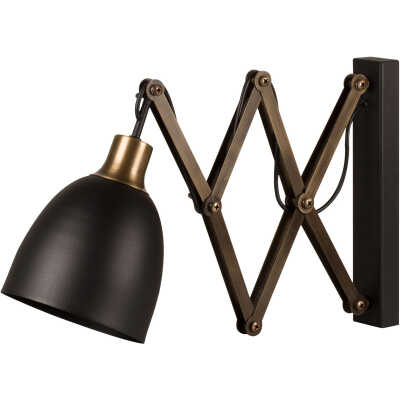 LUMI vägglampa - guld och svart metall