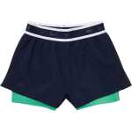 Lacoste Sport Light Nylon Shorts Womens Navy blue/Clover Green