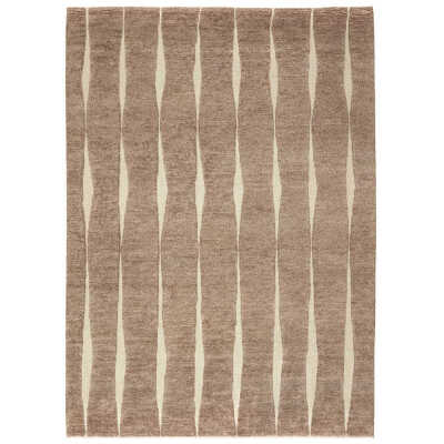 Landscape Stream brown - handknuten matta
