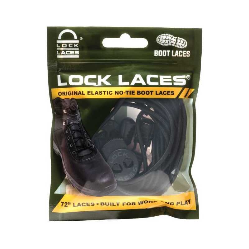 Lock Laces 72" Shoelaces Black Lock Laces 72" Shoelaces Black