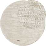 Lunda Beige Rund 120 cm Ullmatta