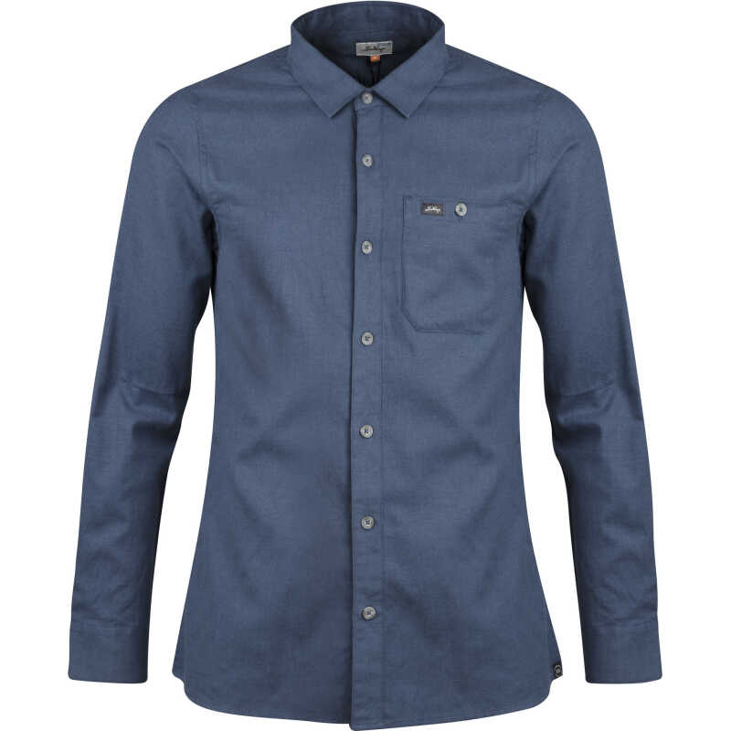 Lundhags Men's Ekren Solid Long Sleeve Shirt Mid Blue