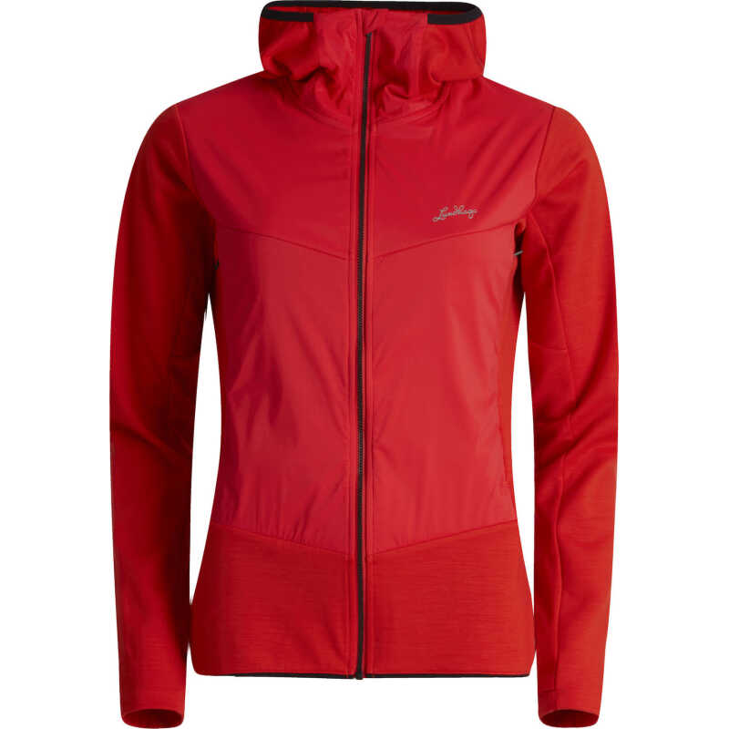 Lundhags Women's Padje Merino Block Hoodie Lively Red