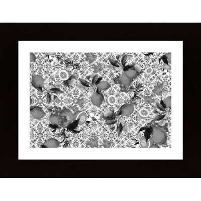 Mediterranean Summer Black White Poster