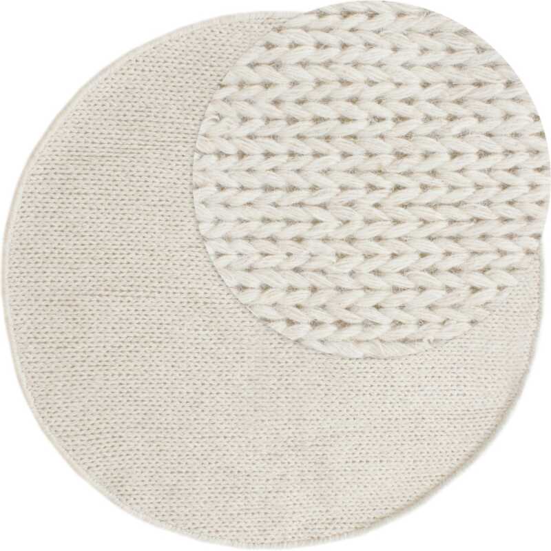 Mellby Offwhite Rund 120 cm Ullmatta