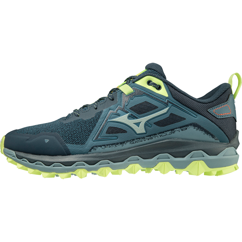Mizuno Men's Wave Mujin 8 Tapestry/Misty Blue/Neo Lime Mizuno Men's Wave Mujin 8 Tapestry/Misty Blue/Neo Lime