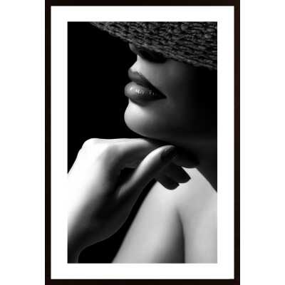 Model Lips And Hat Poster