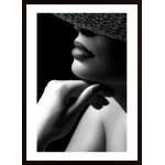 Model Lips And Hat Poster