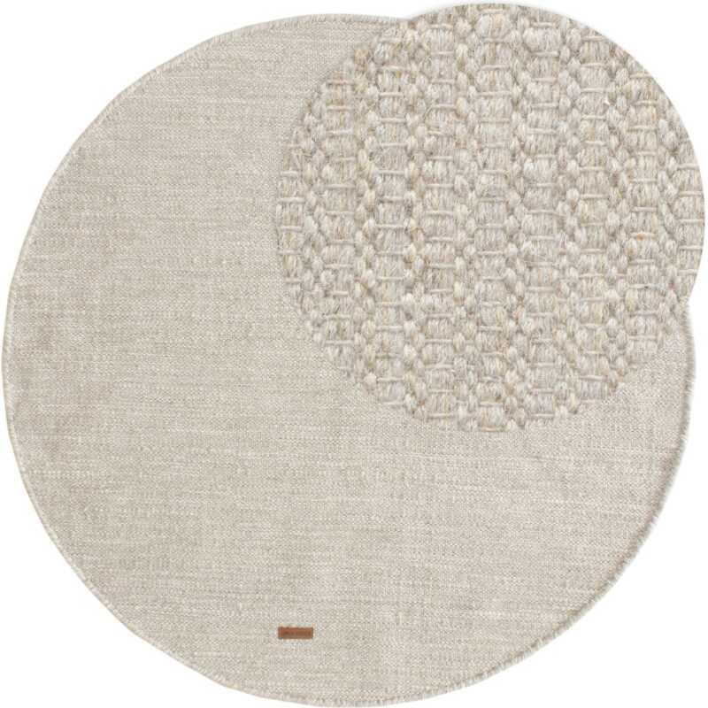 Molly Beige Rund 240 cm Ullmatta