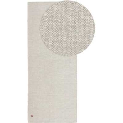 Molly Kräm/Grå 75x150 cm Ullmatta