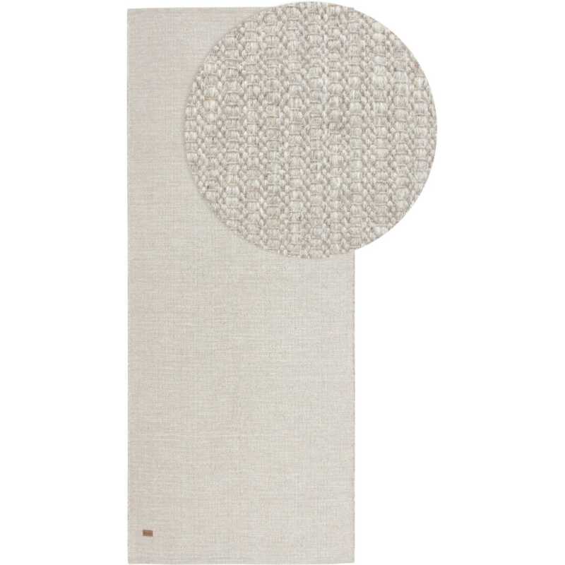Molly Kräm/Grå 75x150 cm Ullmatta
