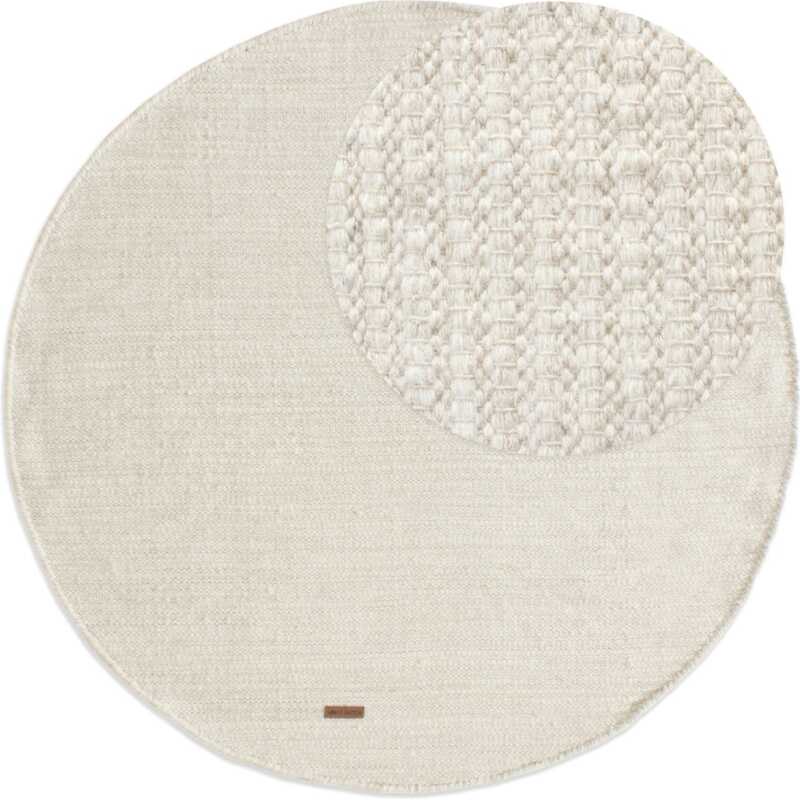 Molly Offwhite Rund 240 cm Ullmatta