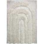 Moody Bow Vit 160x230 cm Ullmatta-look