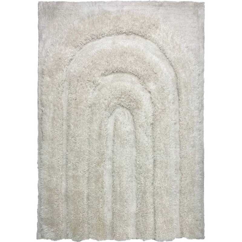 Moody Bow Vit 160x230 cm Ullmatta-look