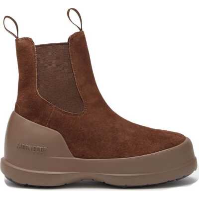 Moon Boot Women's Luna Chelsea Suede Brown