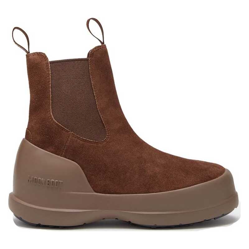 Moon Boot Women's Luna Chelsea Suede Brown Moon Boot Women's Luna Chelsea Suede Brown