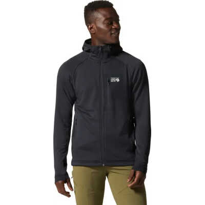 Mountain Hardwear Men's Polartec Power Grid Full Zip Hoody Black