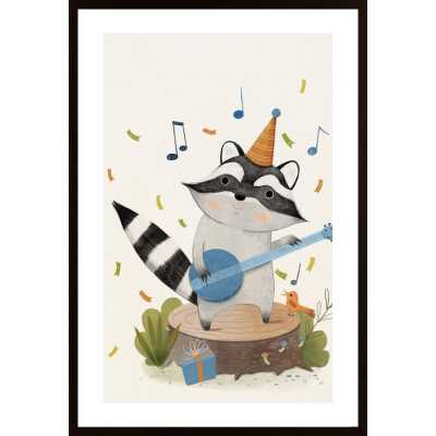 Musik Waschbär Poster