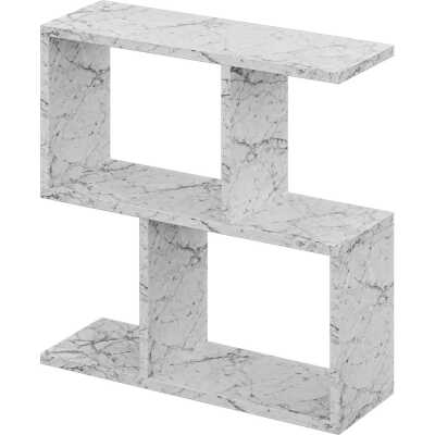 NORDVÄRK Homemania soffbord, w. hyllor - Carrara marmorlook melamin