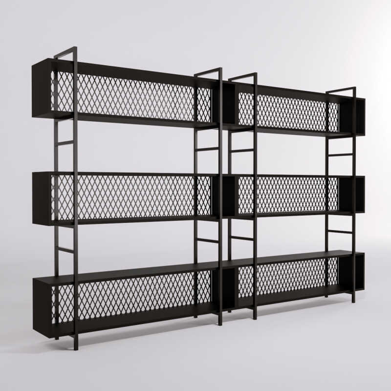 NORDVÄRK Multifunktionshylla, svart NORDVÄRK Multifunktionshylla, svart